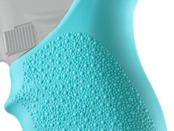 Hogue 18204 HandAll Beavertail Grip Sleeve Compatible w/Glock 42/43 Textured Aqua Blue Rubber