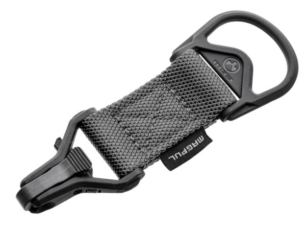Magpul MAG516-GRY MS1/MS3 Sling Adapter made of Steel with Stealth Gray Melonite Finish, Polymer Hardware, Nylon 1.25" Webbing & Two to One-Point Design for AR-15, M4 & M16
