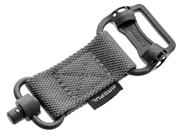 Magpul MAG519-GRY MS1/MS4 Sling Adapter made of Steel with Maganese Phosphate Stealth Gray Finish, Polymer Hardware, Nylon 1.25" Webbing & Two to One-Point Design for AR-15, M4, M16, AK-Platform & AKM