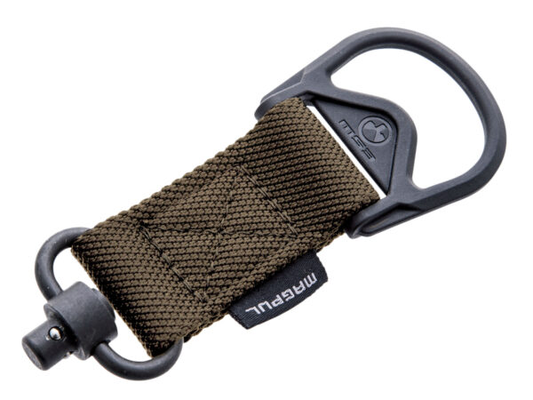 Magpul MAG517-COY MS1/MS3 QD Sling Adapter made of Steel with Maganese Phosphate Coyote Finish, Polymer Hardware, Nylon 1.25" Webbing & Two to One-Point Design for AR-15, M4, M16, AK-Platform & AKM