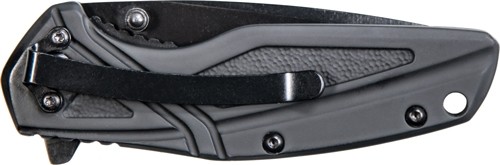 S&W KNIFE BLACK RUBBER 3" BLK - OXIDE BLADE W/POCKET CLIP - Image 2