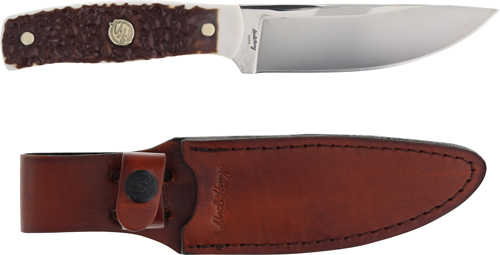 UNCLE HENRY KNIFE NEXT GEN - STAGLON 4.6" BLD W/LTHR SHTH - Image 2