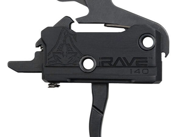 Rise Armament T017BLK RA-140 Super Sporting Single-Stage Curved Trigger with 3.50 lbs Draw Weight & Black Hardcoat Anodized Finish for AR-Platform Right