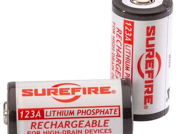 SureFire SFLFP123 123A Batteries White/Black 3.2 Volts 450 mAh (2) Single Pack Rechargeable