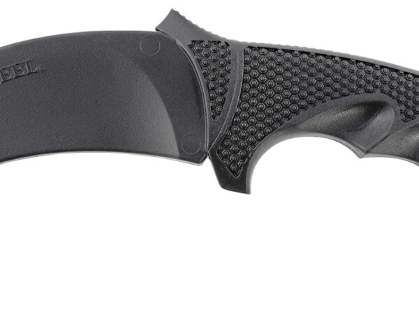 Cold Steel CS92R49 Karambit Rubber Trainer 4" Fixed Plain Black Santoprene Blade/Black Deep Checkered w/Ring Pommel Santoprene Handle