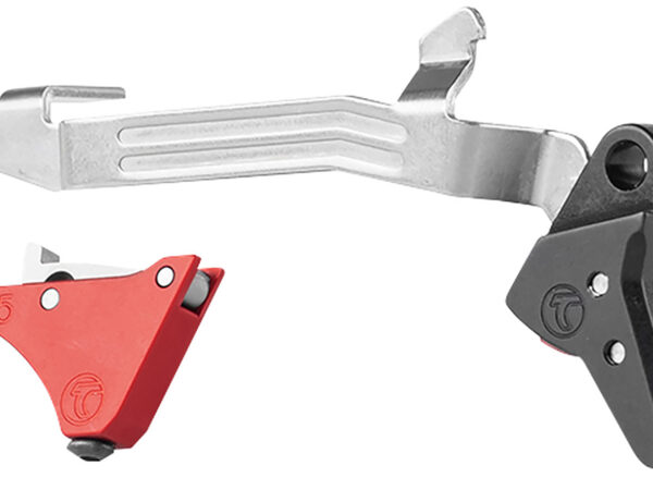 Timney Triggers ALPHAGLOCK5 Alpha Competition 9mm Luger/40 S&W/22 LR, Red Straight Trigger, Compatible w/Glock Gen5 & Glock 44