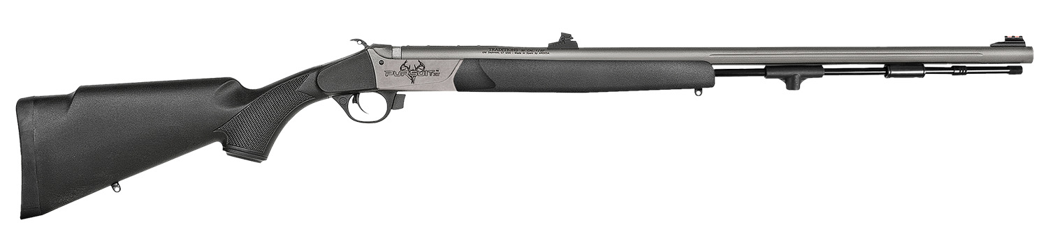 Traditions R74110440S Pursuit XT 50 Cal 209 Primer 26" Stainless Cerakote Black Synthetic Stock Includes Williams Fiber Optic Sights
