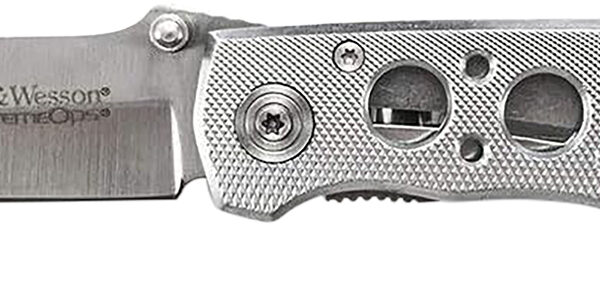 Smith & Wesson Knives CK105HCP Extreme Ops 3.22" Folding Drop Point Plain 7Cr15MoV SS Blade Aluminum Handle Includes Pocket Clip
