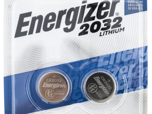Energizer 2032BP2 CR2032 Lithium Battery  Silver 3.0 V 235 mAh, Qty (2) Single Pack