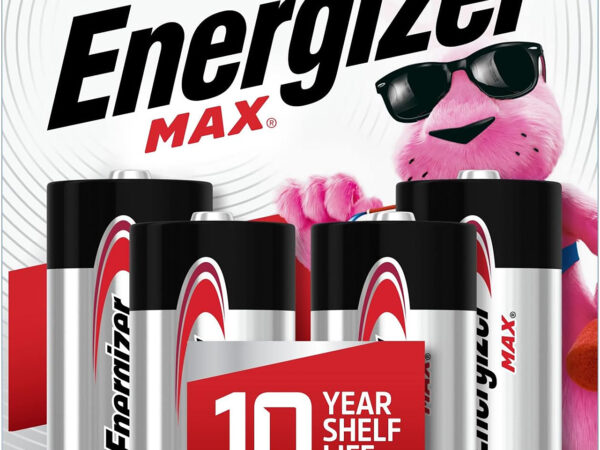 Energizer E93BP4 C Max Black & Silver 1.5V Alkaline, Qty (4) Single Pack