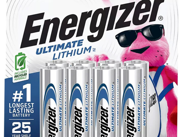 Energizer L91SBP8H3 AA Ultimate Lithium Silver 1.5V Lithium, Qty (8) Single Pack