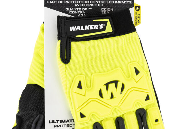 Walker's GWPSFHVFFPUIL2SM Cold Weather Impact Protection Black/Yellow Synthetic Leather Small