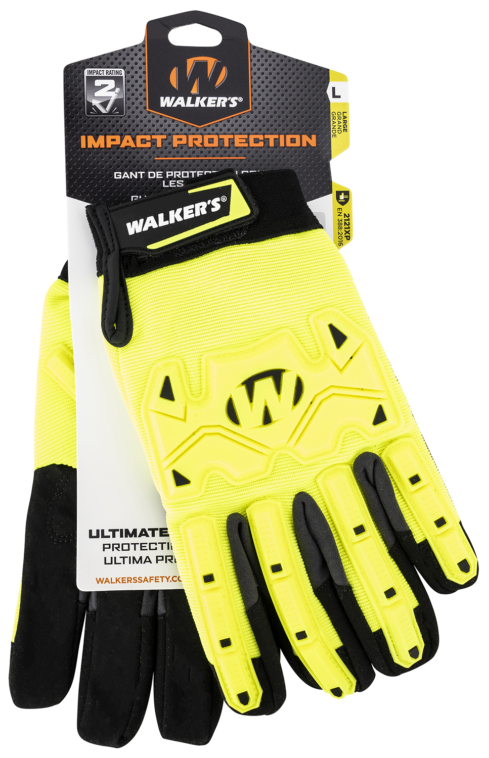 Walker's GWPSFHVFFIL2SM Impact Protection Yellow/Black Synthetic/Synthetic Leather Small