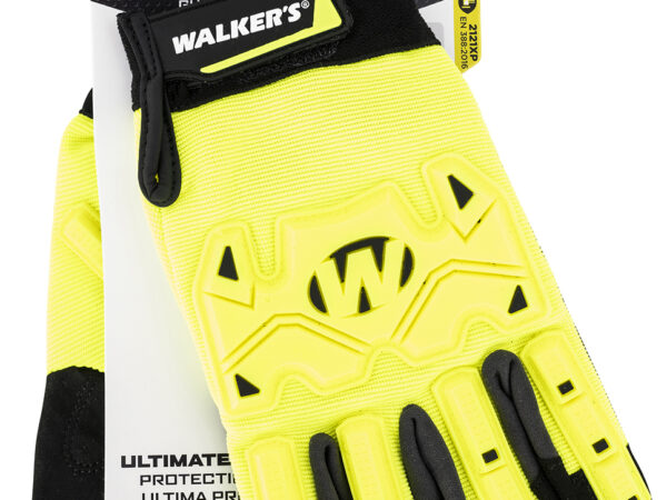 Walker's GWPSFHVFFIL2MD Impact Protection  Yellow/Black Synthetic/Synthetic Leather Medium