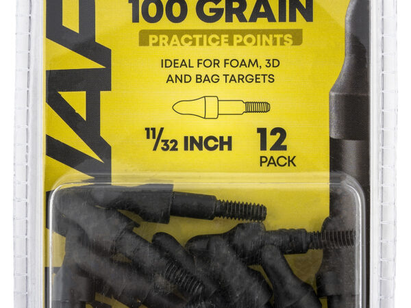 NAP NAP60P3DP1132 3D Practice Points Field Tips Fixed 100 GR Black/ 12 Pack