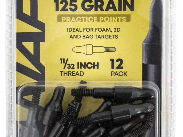 NAP NAP60P3DP1132X 3D Practice Points Field Tips Fixed 125 GR Black/ 12 Pack