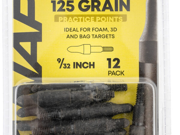 NAP NAP60P3DP932X 3D Practice Points Field Tips Fixed 125 GR Black/ 12 Pack