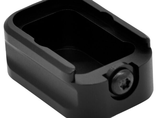 Warne MEG1932BLK Magazine Extension  made of 6061-T6 Aluminum with Hardcoat Anodized Black Finish for Glock 19, 23 Magazines (Adds 3rds 9mm Luger, 2rds 40 S&W)