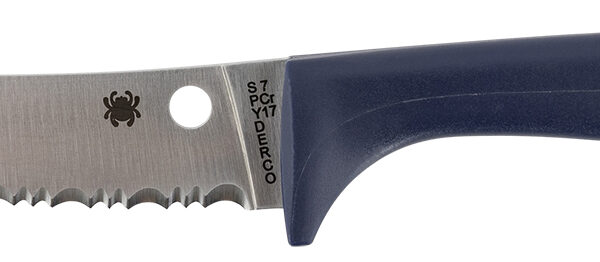 Spyderco K20SPR Counter Puppy 3.48" Fixed Serrated 7Cr17MoV SS Blade Purple Plastic Handle