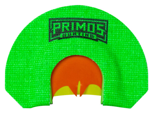 Primos PS1267 The Lucy  Diaphragm Call Triple Reed Turkey Hen Sounds Attracts Turkey Green Plastic Bat Cut