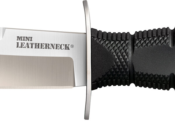 Cold Steel CS39LSAB Leatherneck Mini 3.50" Fixed Clip Point Plain 8Cr13MoV SS Blade/3.25" Black Contoured Kray-Ex Handle Includes Sheath