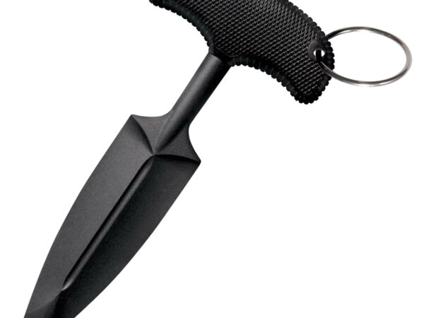 Cold Steel CS-92FPA FGX Push Blade I 3.50" Fixed Plain Black Textured Griv-Ex w/Overmold Kray-Ex Handle