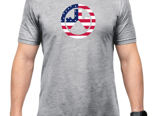 Magpul MAG1281030S Independence Icon Athletic Gray Heather Cotton/Polyester Short Sleeve Small