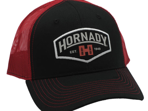 Hornady 99214 Established Mesh Cap Black Red Structured