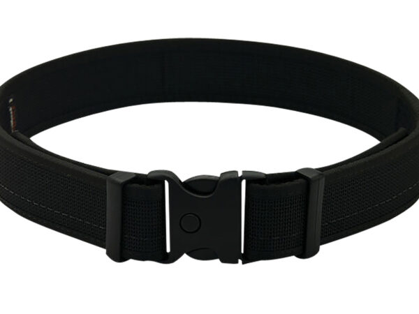 Uncle Mikes-leather(1791) BLTUM44/48MBL Deluxe Duty Gun Belt Matte Black Double Layer Nylon 44/48 2" Wide Buckle Closure