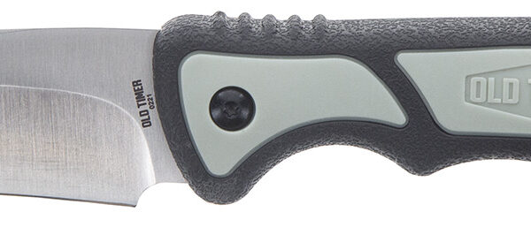 Old Timer 1137135 Trail Boss  3.70" Fixed Drop Point Plain Stainless Steel Blade 5.25" TPE Handle Includes Sheath