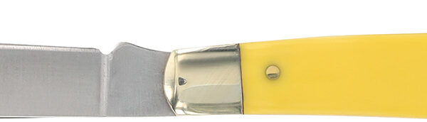 Old Timer 1180011 Gunstock Trapper 3" Plain Stainless Steel Blade Yellow
