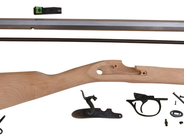 Traditions KRC53008 Deerhunter  50 Cal Percussion 24" Natural Stainless Octagon Barrel Unfinished Hardwood Stock Sidelock Action Lite Optic Sights