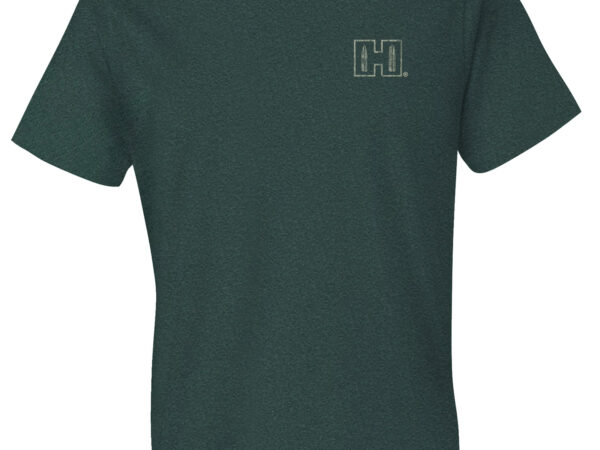 Hornady Gear 31794 Double Rocker Olive Heather, Cotton/Polyester/Rayon, Short Sleeve Semi-Fitted, XL