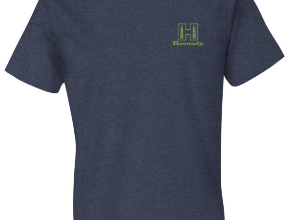 Hornady Gear 30991 Hornady T-Shirt Logo Stamp Indigo Short Sleeve Small