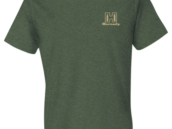 Hornady Gear 31435 Hornady T-Shirt Logo Stamp Military Green Short Sleeve 2XL