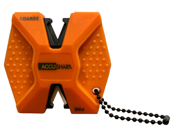 AccuSharp 344C 2-Step Knife Sharpener Hand Held Diamond Tungsten Carbide Sharpener Coarse/Fine Blaze Orange