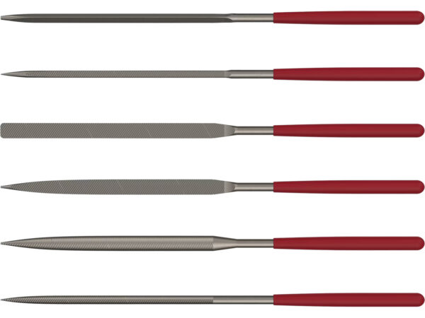 Birchwood Casey GSFS Gunsmithing File Set Red/Silver Carbon Steel 5.50" Long