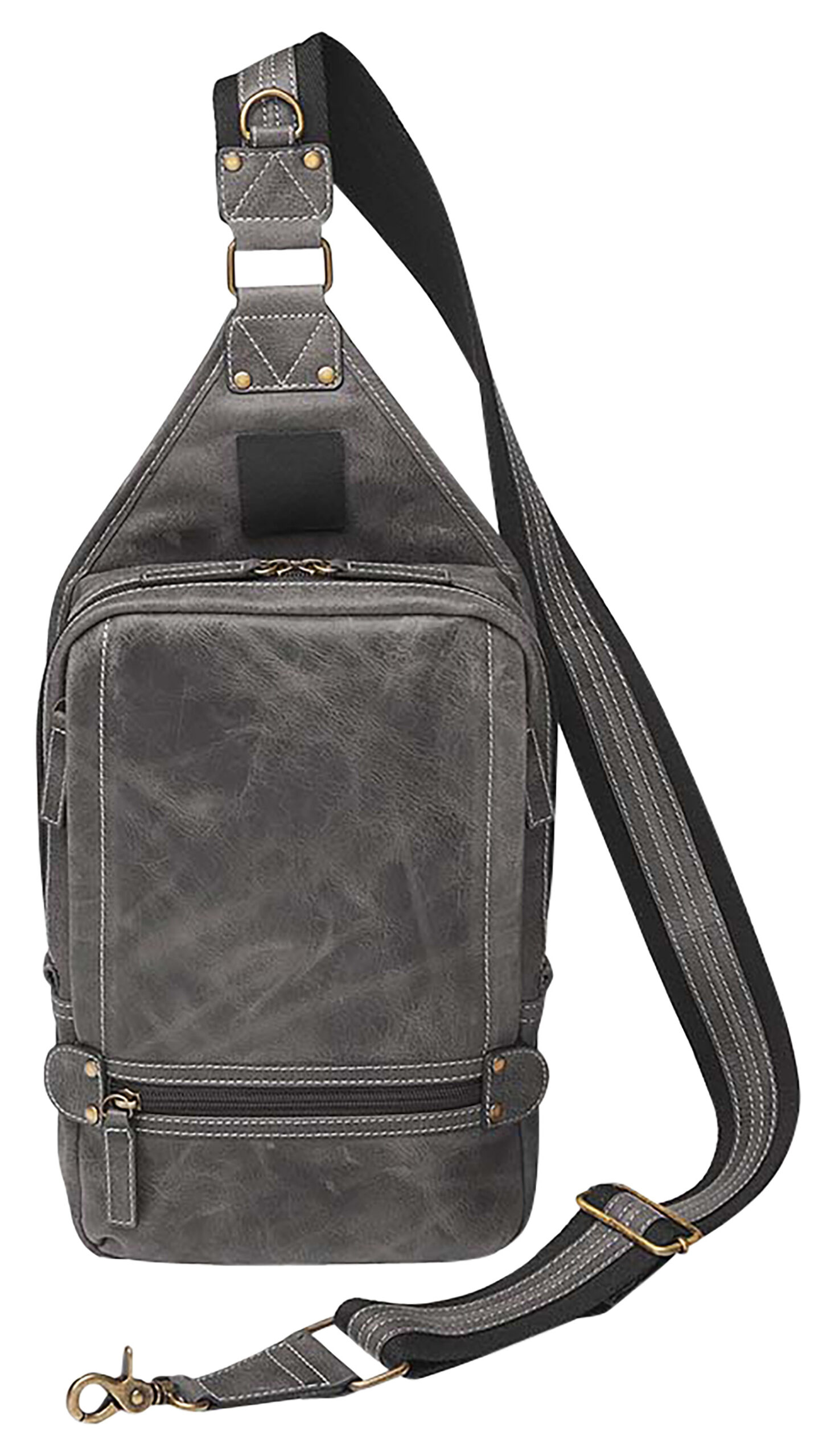 Gun Tote'n Mamas/Kingport GTMCZY108GREY Sling Backpack Gray Leather Includes Standard Holster