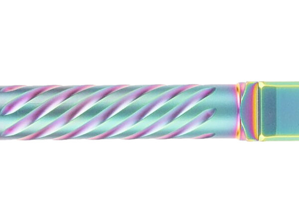 Ballistic Advantage BAPSG195T3W Premium Series  9mm Luger Fits Glock 19 Gen 3-5 Spiral Fluted Threaded Iridescent PVD Stainless Steel