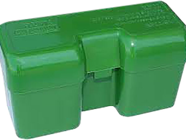 MTM Case-Gard RF22LM10 Ammo Box Flip-Top 375Rem Green Polypropylene 22rd