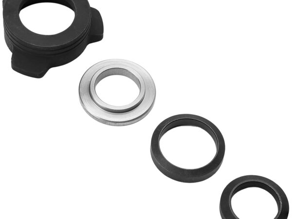 Strike Industries BSOPPRESSORUBASE Oppressor Universal 3-Lug QD Base Set  Black/Silver 1/2" & 5/8" Threaded Barrels