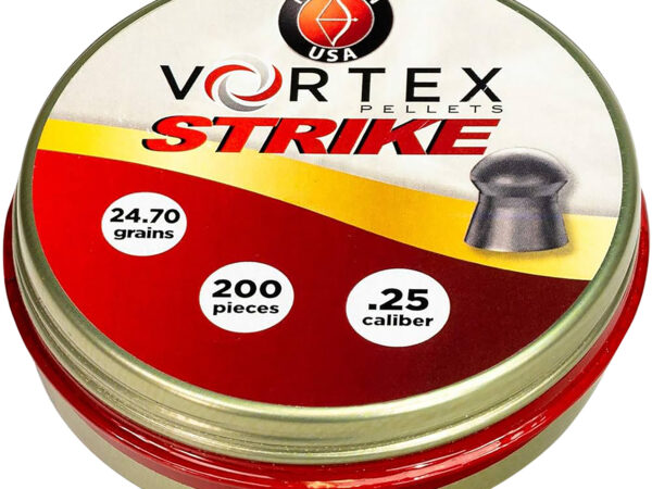 Hatsan USA HA90642 Vortex Strike Pellets 25Cal Lead Domed 200 Pellets