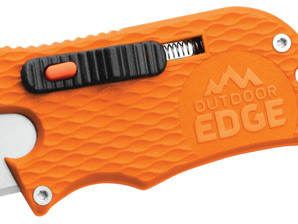 Outdoor Edge SWB10C SlideWinder 3.50" Long, Plain Utility Blade, Orange GNR/SS Handle, Screwdriver, Bottle Opener