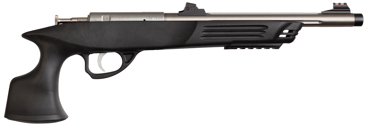Crickett KSA796 Hunter Adult 22 WMR 1rd 9" Threaded Single Shot Stainless Barrel, Black Synthetic Grips