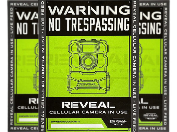 Tactacam/reveal S1 No Trespassing Sign Durable Plastic