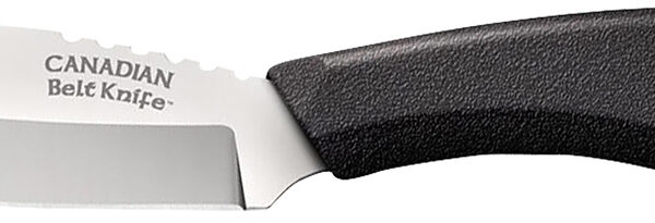 Cold Steel CS20CBL Canadian Belt 4" Fixed Drop Point Plain Cryo Quenched 4116 SS Blade, 4.50" Black Textured Polypropylene Handle