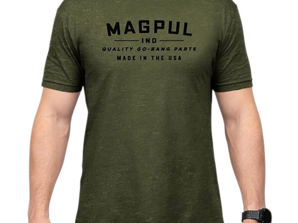 Magpul MAG1112-317  Go Bang Parts Olive Drab Heather Cotton/Polyester Short Sleeve Small