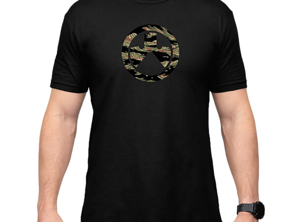 Magpul MAG1292-001-S Tiger Stripe Icon Black Cotton/Polyester Short Sleeve Small