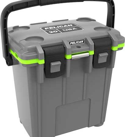 PELICAN COOLERS IM 20 QUART - ELITE DKGRAY/GREEN LEG CUT OUT