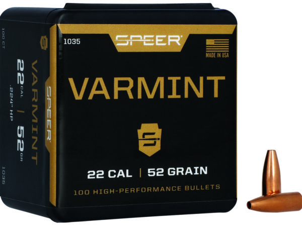Speer 1035 Varmint  22Cal 52gr Hollow Point 100 Per Box/5 Case